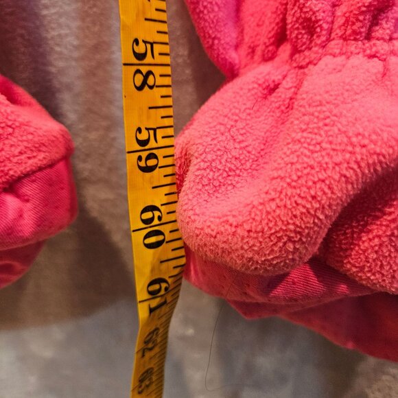 Nick & Nora Pink Dog Fleece Dog on Feet One Piece Pajamas Womens L Warm pockets - Picture 12 of 15